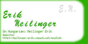 erik meilinger business card